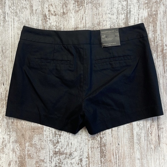 Banana Republic Factory NWT Black Hampton Fit 3” Cotton Shorts Size 6P - Picture 7 of 8